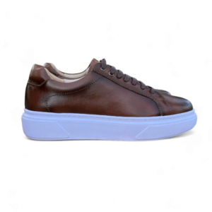 R'316 Baskets en cuir tabac