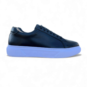 R'316 Baskets en cuir noir